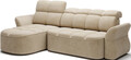 Coltar extensibil stanga 3 locuri ELTAP, Beneth, 301x185x115 cm, lemn/poliester, bej inchis