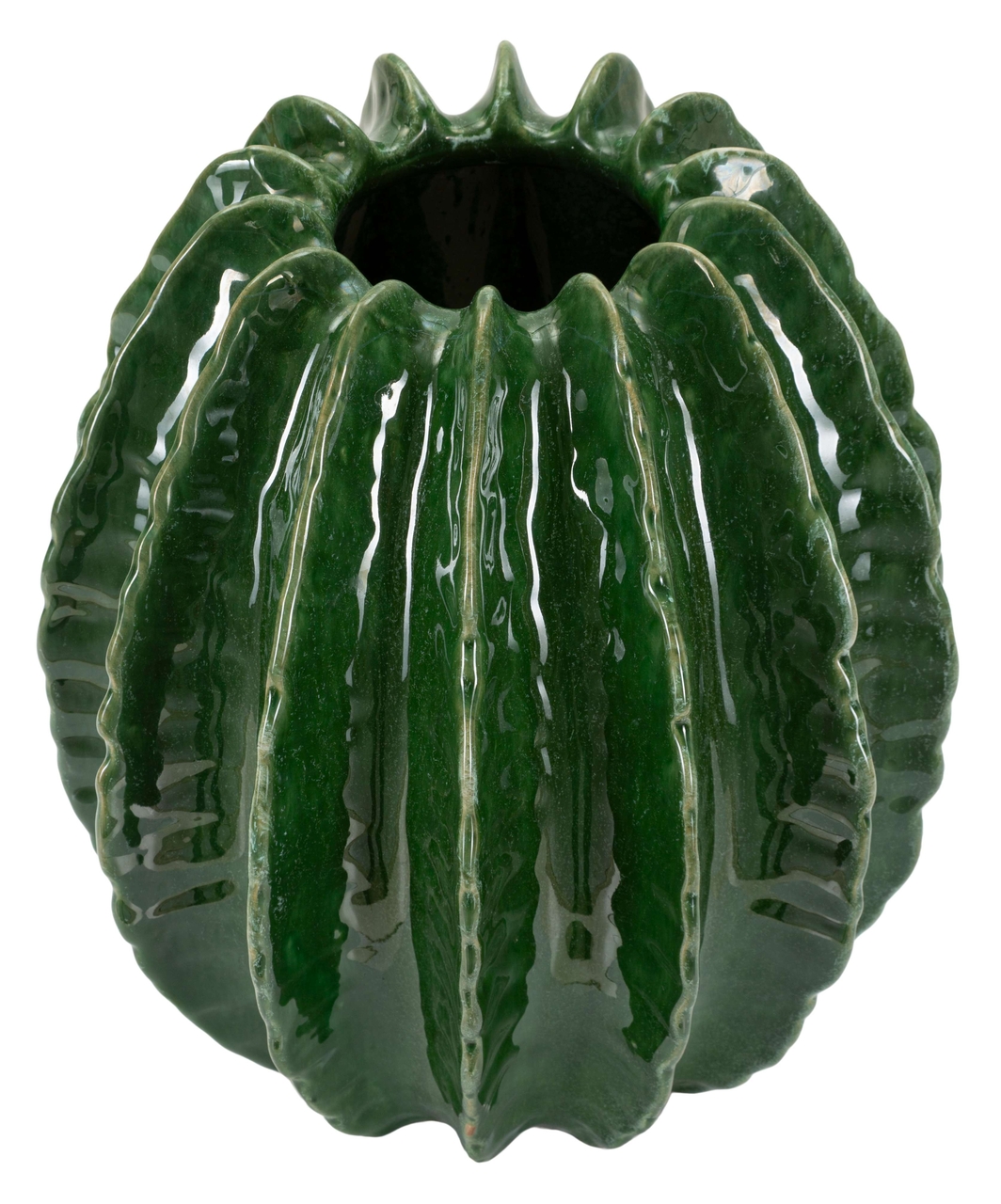 Vaza decorativa Cactus Ball, Mauro Ferretti, 28x31 cm, ceramica, verde