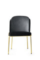Set scaune 2 piese, Nmobb , Dore, Metal, Negru
