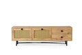 Comoda TV Hapsiyas, Kalune Design, 180x40x60 cm, natural/negru