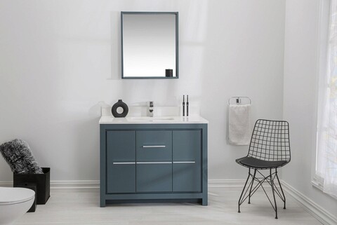 Set mobilier de baie (2 piese), jussara, superior 42, albastru