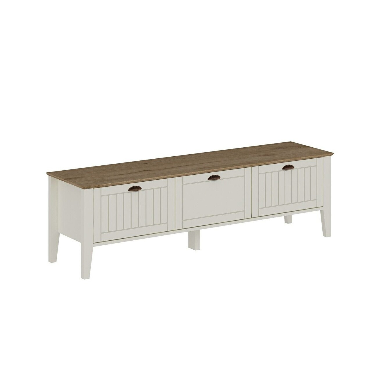 Comoda TV, Hanah Home, Marlo, 183x54x46 cm, Coș adânc / Piatră Lunii — imaginea 4