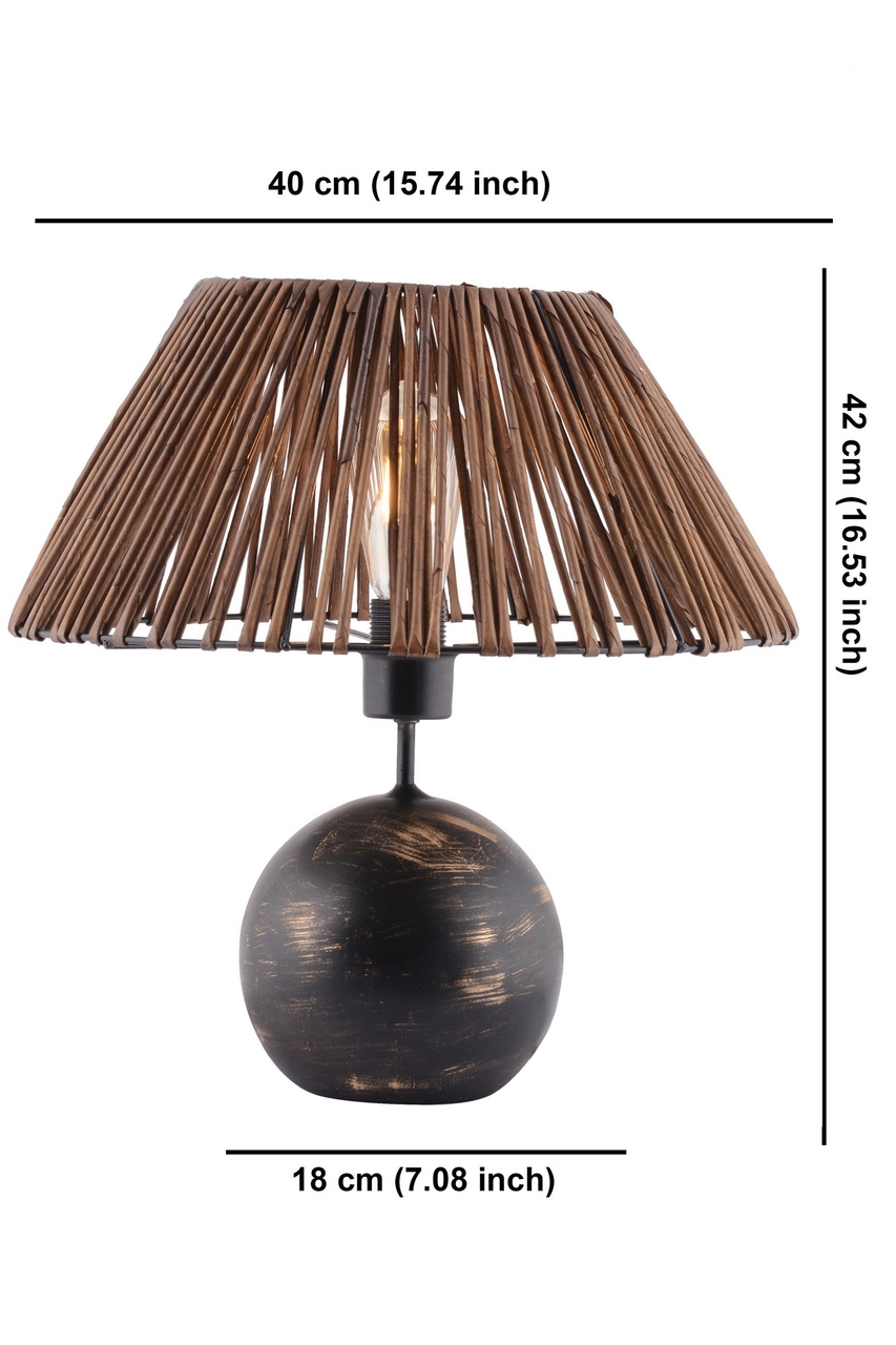 Lampa de masa, Opviq, 390FLH2256, Negru / Alb / Auriu - view 6
