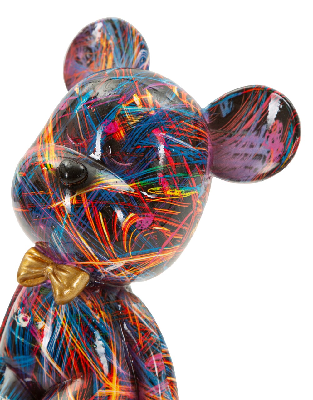 Decoratiune, Mauro Ferretti, Orsetto Psyco -B, 12.5x9.5x25 cm, polirasina, multicolor - imagine 3