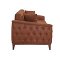 Set canapea extensibilă, Unique Design, 867UNQ1521, Lemn de carpen, Maro
