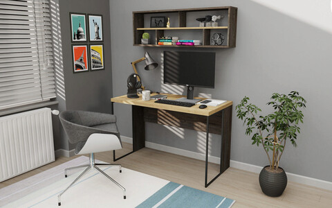 Birou, retricy, bronx, 120x59.6x114.2 cm, pal, stejar / wenge