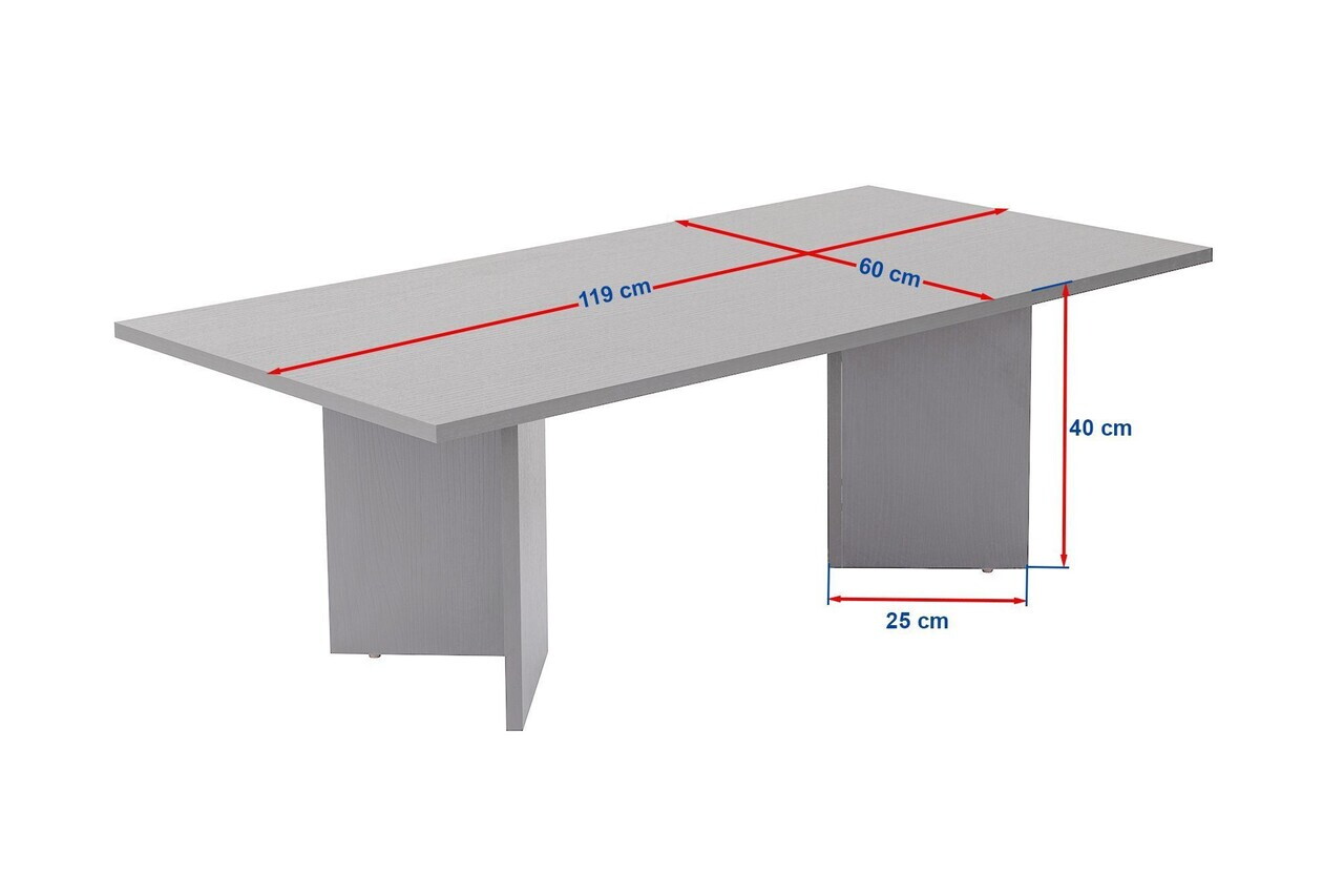 Masuta de cafea, Hanah Home, Sabin, 119x40x60 cm, PAL, Travertin / Nuc Venezia — imaginea 8
