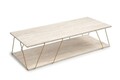Masuta de cafea, Kalune Design, Labranda, Travertin / Auriu