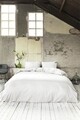 Lenjerie de pat dubla Hotel Linnen Cream, Primaviera Deluxe, 3 piese, 200x220/260 cm, bumbac satinat, crem