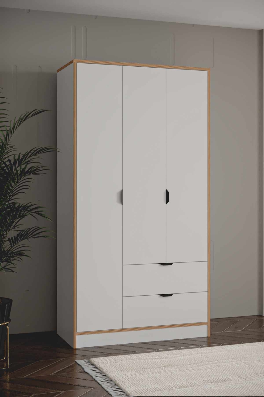 Dulap pentru haine, Hanah Home, Arden 3, 97x182x44 cm, Alb - view 2
