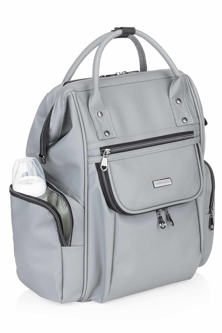 Ghiozdan multifunctional pentru mamici, Wallxpert, Luxella, Gri - imagine 5