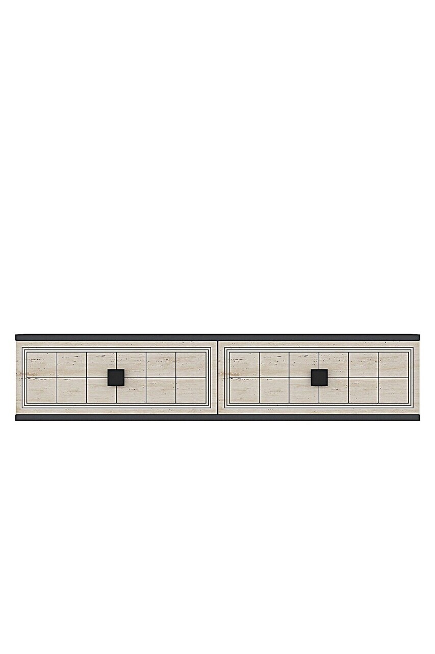 Dulap, Hanah Home, Yuka 120, 120x25.5x29.6 cm, Antracit / Travertin — imaginea 4
