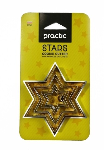 Poza Forma fursecuri 6 piese Stars Practic, metal, 9.3 cm