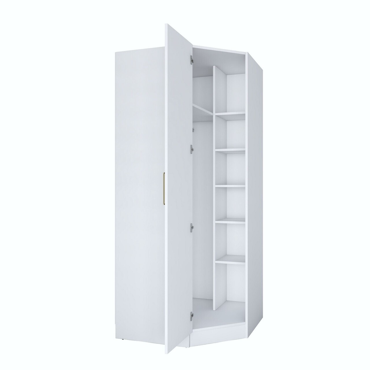 Dulap pentru haine, Hanah Home, BA191, 91x210x57.5 cm, PAL melaminat, Alb - view 9