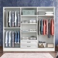 Dulap pentru haine, Rabi, Rb-053, 210x210x52 cm, Alb mat