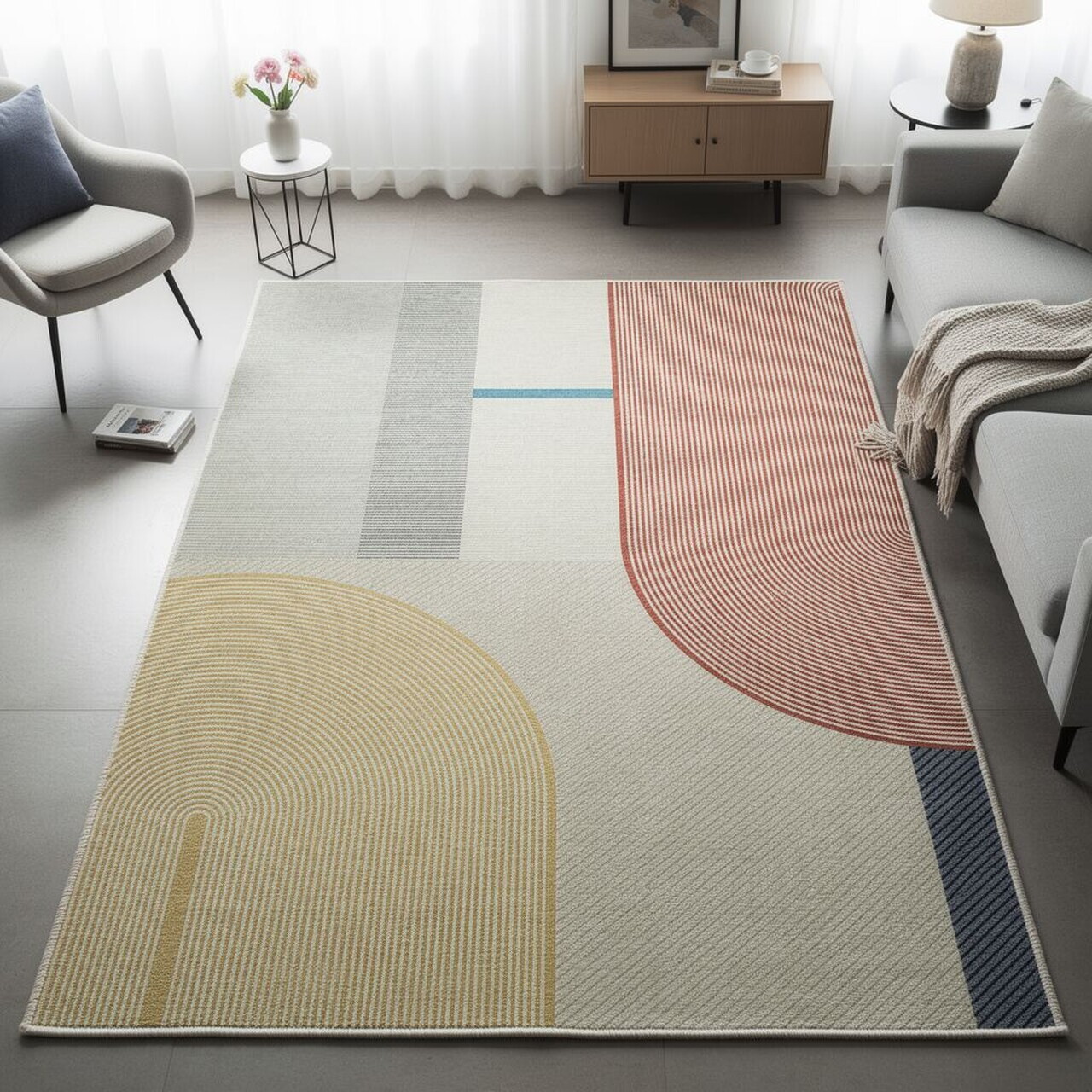 Covor Infkece13 120x180 cm Poliester Multicolor