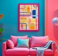 Tablou decorativ Modis -A, Mauro Ferretti, 60x80 cm, canvas/lemn de pin/plastic, multicolor