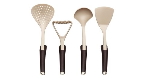 Set ustensile bucatarie 4 piese brown stone, ambition, plastic