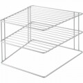 Etajera de colt Palio, Metaltex, 25x25x19 cm, metal/invelis din Polytherm, argintiu
