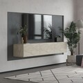 Comoda TV, Odessa, Alfa, 180x28.6x31.4 cm, Travertin