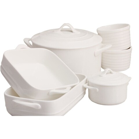Set 6 vase pentru cuptor, maxwell   williams, white basics chef bakeware, portelan, alb