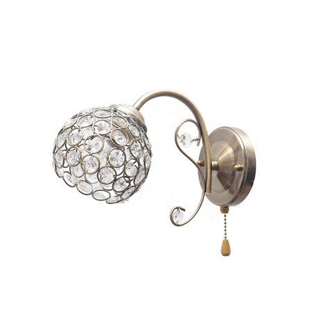Aplica de perete Grant Crystal, Helam, 15 x 12 cm, 1 x E27, 60W, patina