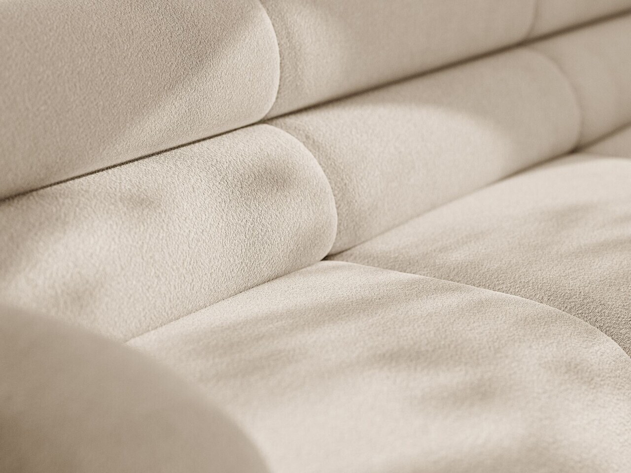 Sezlong living dreapta, Neo, Micadoni Home, 110x165x83 cm, tesatura Boucle, bej — imaginea 5