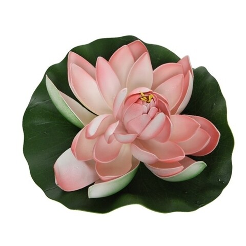 Floare artificiala Lotus, Decoris, 28.5x8 cm, roz