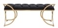 Bancheta  Glam Luxy, Mauro Ferretti, 103x43x47 cm, fier/catifea, negru/auriu