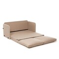 Canapea extensibilă cu 2 locuri, Futon, 859FTN2877, Metal , Bej