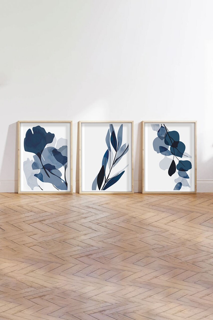 Set 3 tablouri decorative, Huhu207, Cadru: 100% LEMN MASIV (Grosime: 2,5 cm), Multicolor - view 4