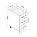 Dulap pentru bucatarie, Hanah Home, Minar, 40x87x58 cm, Alb / Antracit