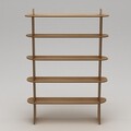 Corp biblioteca, Hanah Home, Scala-3, 102x215x35 cm, 100% BIRCH PLYWOOD, Lemn natural