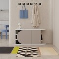 Pantofar, Decortie, Nova Shoe Bench, 104x50x37 cm, PAL, Mocha deschis / alb