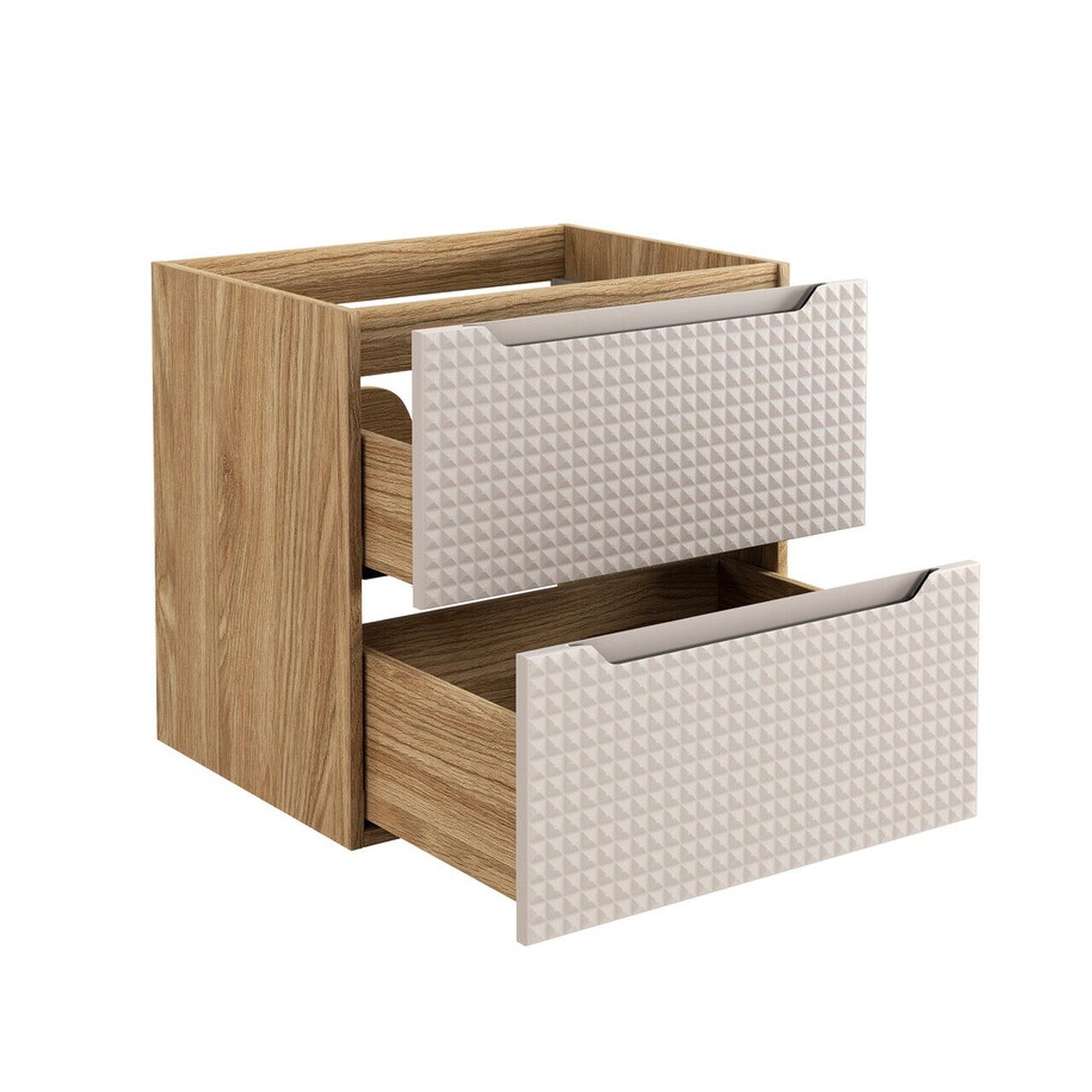 Set mobilier baie Luxor Beige 90 cm, dulap inalt si masca cu lavoar, Comad, MDF/PAL, bej - view 3