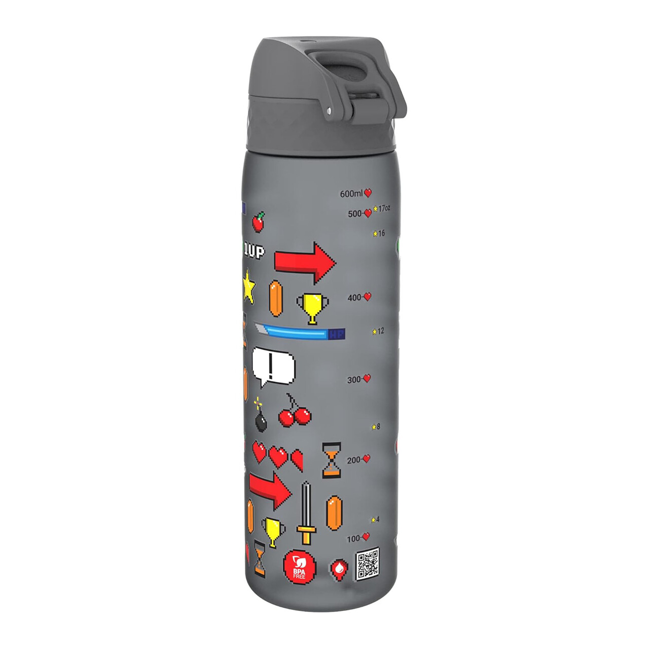 Sticla apa pentru copii Slim, recyclon, 500ml, Gamer - Ion8 - imagine 3