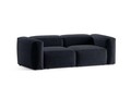 Canapea 2 locuri, Bergamo, Cosmopolitan Design, 224x108x70 cm, tesatura structurata, albastru navy