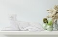 Decoratiune, Mauro Ferretti, Leopard, 38 x 12.5 x 15.3 cm, polirasina, alb