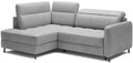 Coltar extensibil stanga 3 locuri ELTAP, LT-03NU, Barea, 208x160x100 cm, lemn/poliester, gri deschis