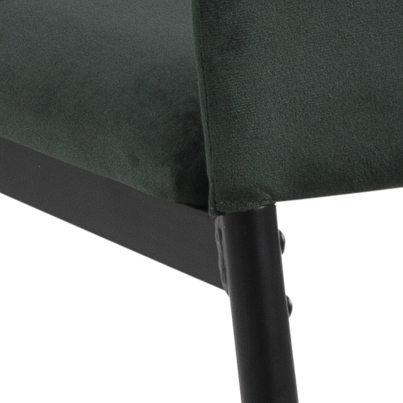 Scaun Demina, Actona, 43.5x53x92 cm, catifea/otel, verde inchis - view 6