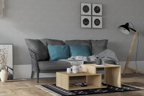 Masuta de cafea, asse home, holly, 80x40x50 cm, maro