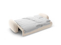 Canapea extensibila 3 locuri, Tonale, Cosmopolitan Design, 262x105x88 cm, tesatura chenille, bej deschis