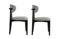 Set scaune 2 piese, Wayland, Lionte, Gri/Negru