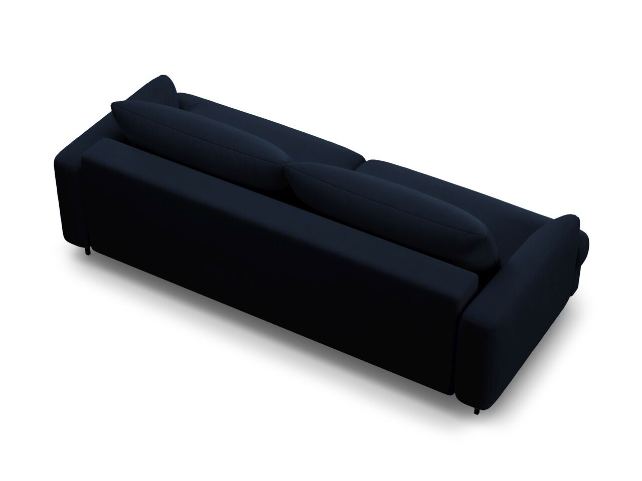 Canapea extensibila 3 locuri, Naomi, Micadoni Home, 233x110x95 cm, catifea, albastru regal — imaginea 3
