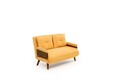Canapea extensibilă cu 2 locuri, Futon, 859FTN2720, Metal , Galben mustar