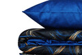 Lenjerie de pat dubla (EU) (IT), Vidal - Blue v2, Cotton Box, Bumbac Satinat