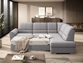 Coltar extensibil dreapta 3 locuri ELTAP, RT-04GO, Siber, 270x186x93 cm, lemn/poliester, gri deschis
