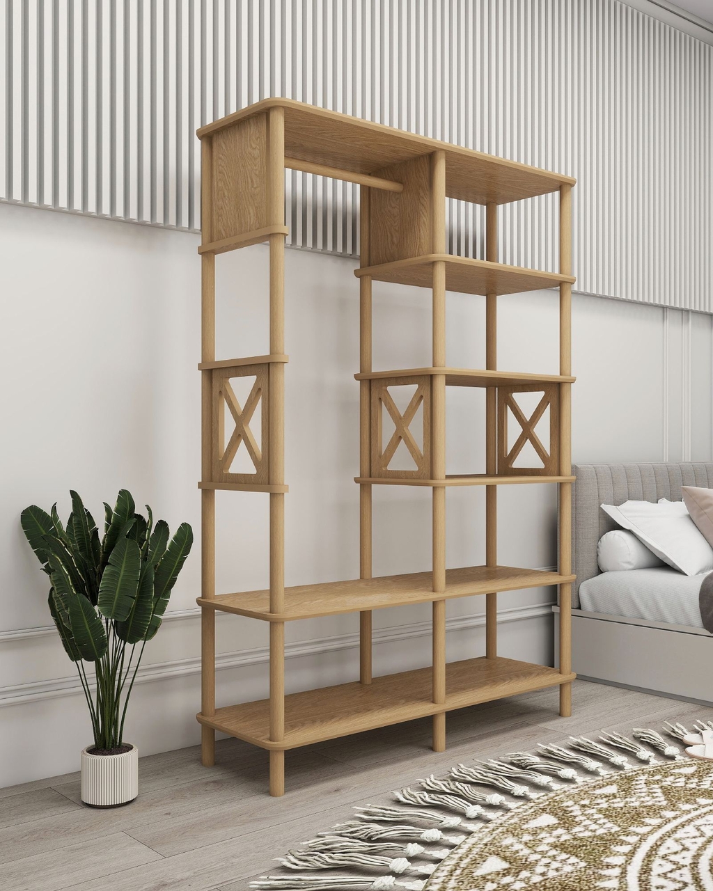 Dulap pentru haine, Hanah Home, Lusso, 120x175x38 cm, Stejar - view 5