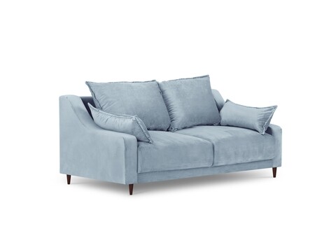 Canapea, Freesia, Mazzini Sofas, 2 locuri, 150x94x90 cm, catifea, albastru deschis