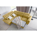 Coltar extensibil stanga 4 locuri ELTAP, LT-45SAV, Noble, 255x201x100 cm, lemn/poliester, galben